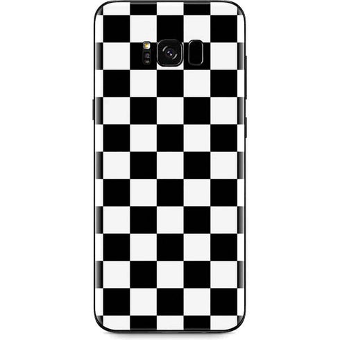 Black and White Checkered Galaxy S8 Plus Skin